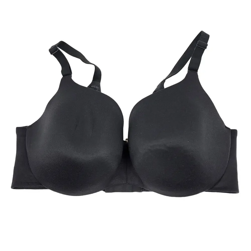 Cacique Black Underwire Full Coverage Lightly Lined Balconette Bra Size 38DDD